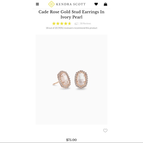 SOLD ✨ Kendra Scott Cade Rose Gold Studs - Picture 3 of 3